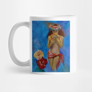 Miss Hula and Flower Leis Mug